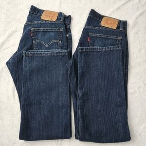 Set of 2 LEVI'S‎ 559 Relaxed Fit Straight Dark Washed Men's Size 30"x 30"